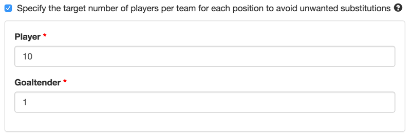 Minimal number of players parameter.