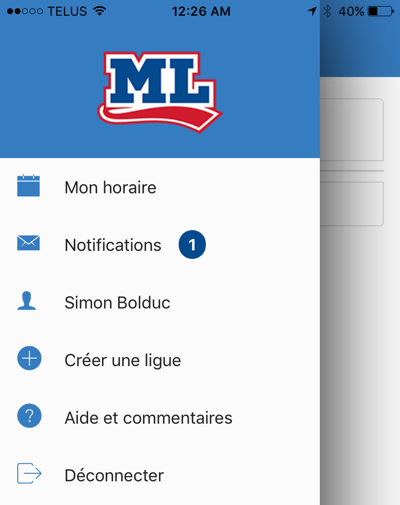 Notifications dans l'app