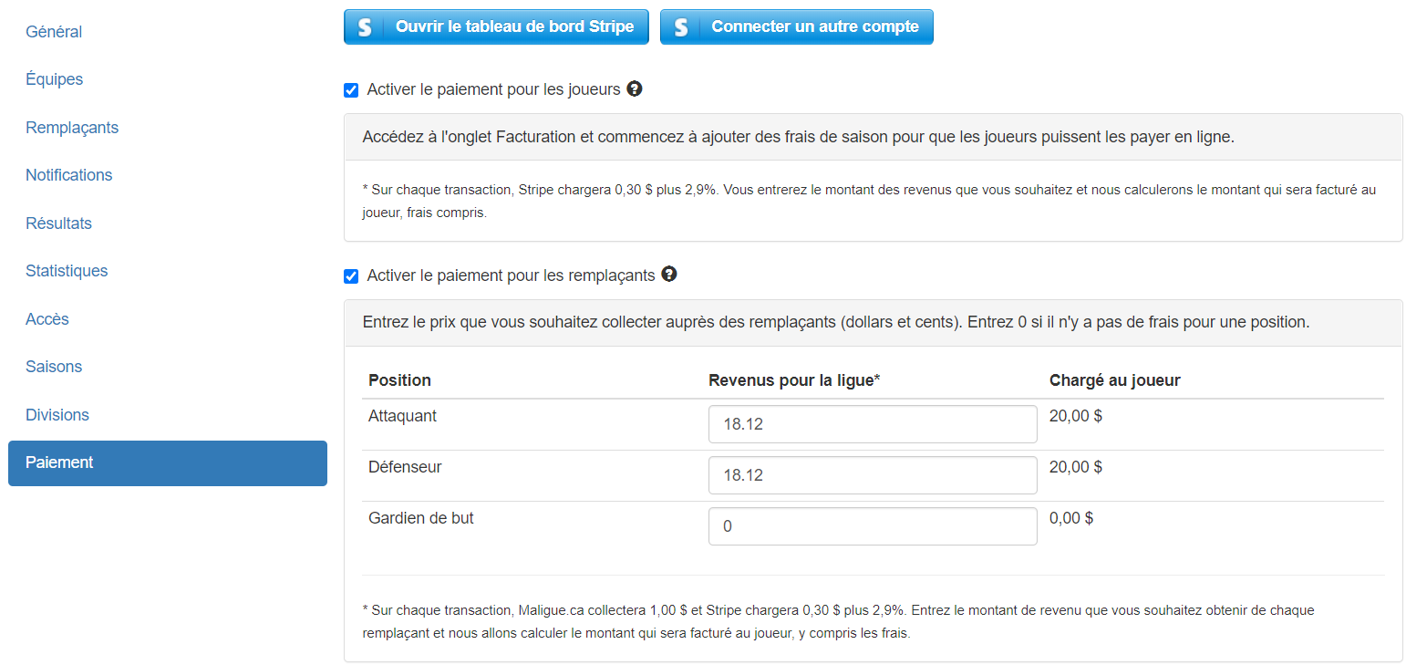 Activer le paiement en ligne.