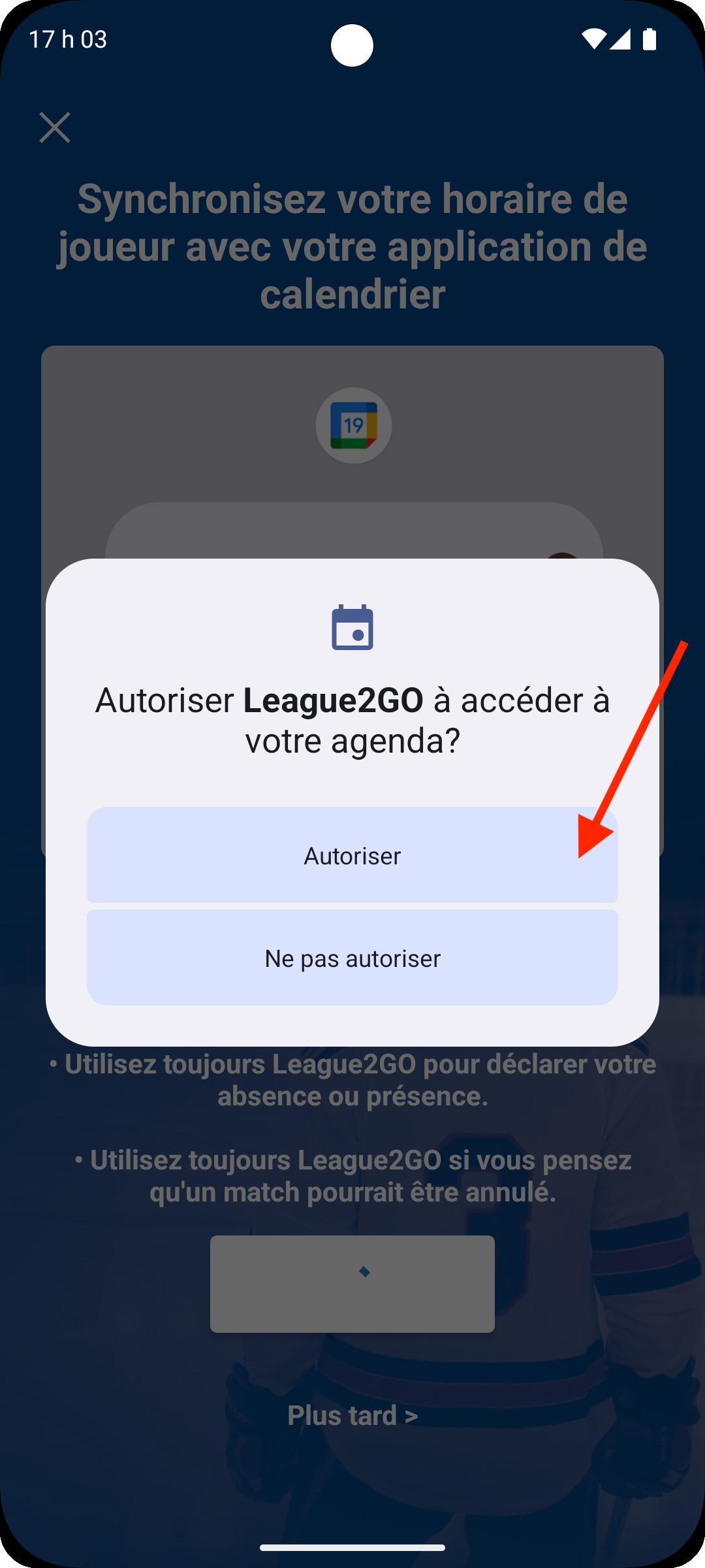 Permission agenda android